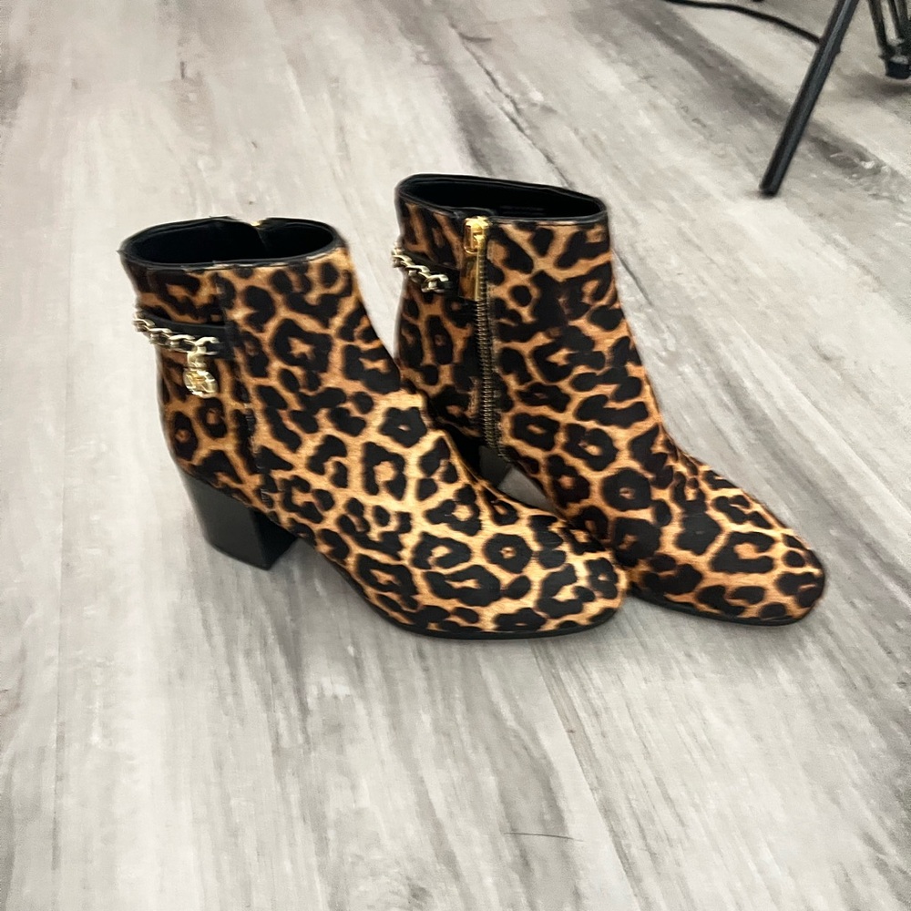 Michael Kors Elsa Mid Bootie Cheetah. Hair-calf  ✨brand new✨ No box - Picture 11 of 11